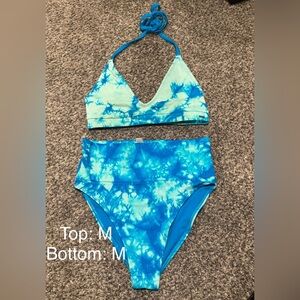 PINK Victoria's Secret Blue Tie-Dye Bikini